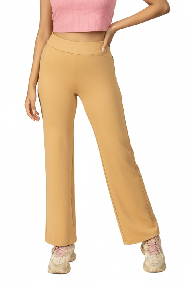 Carbon Straight Pants – EcoCiclo™ Biodegradable Polyester (Latte Brown)