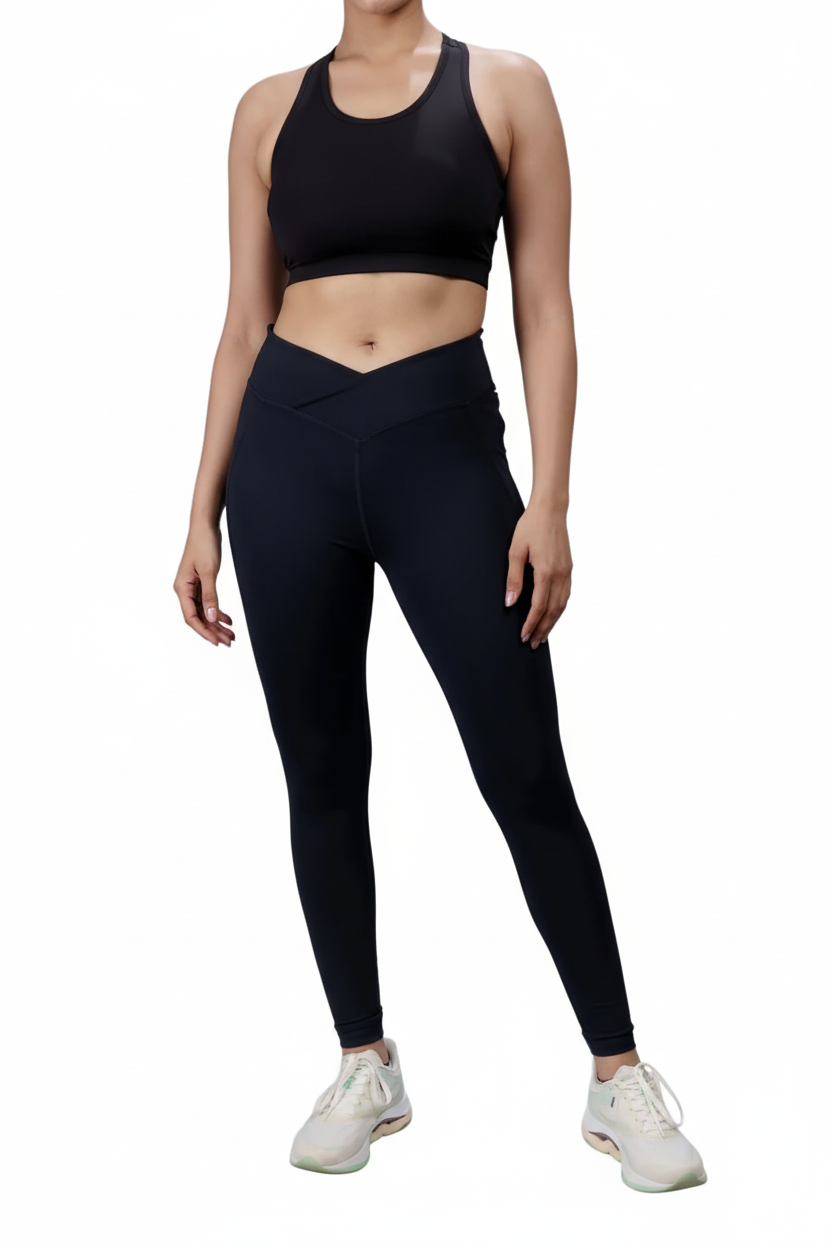 Carbon Crossband Legging (Midnight Navy)