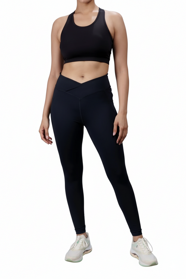 Carbon Crossband Legging (Midnight Navy)
