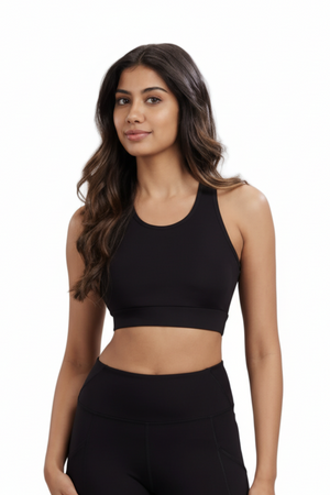 Racerback Active Bra (Carbon Black)