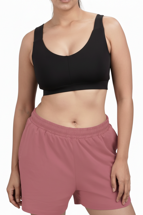 Bio Active Shorts – EcoCiclo™ Biodegradable Polyester (Mauve Wood)