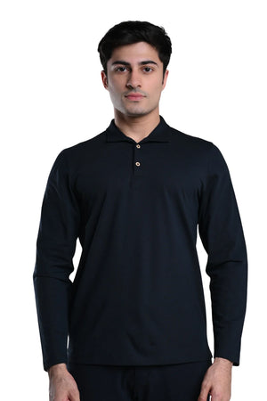Full Sleeve Polo (Midnight Navy)