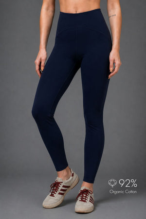 Organic Cotton High-Waist Leggings (Midnight Navy)