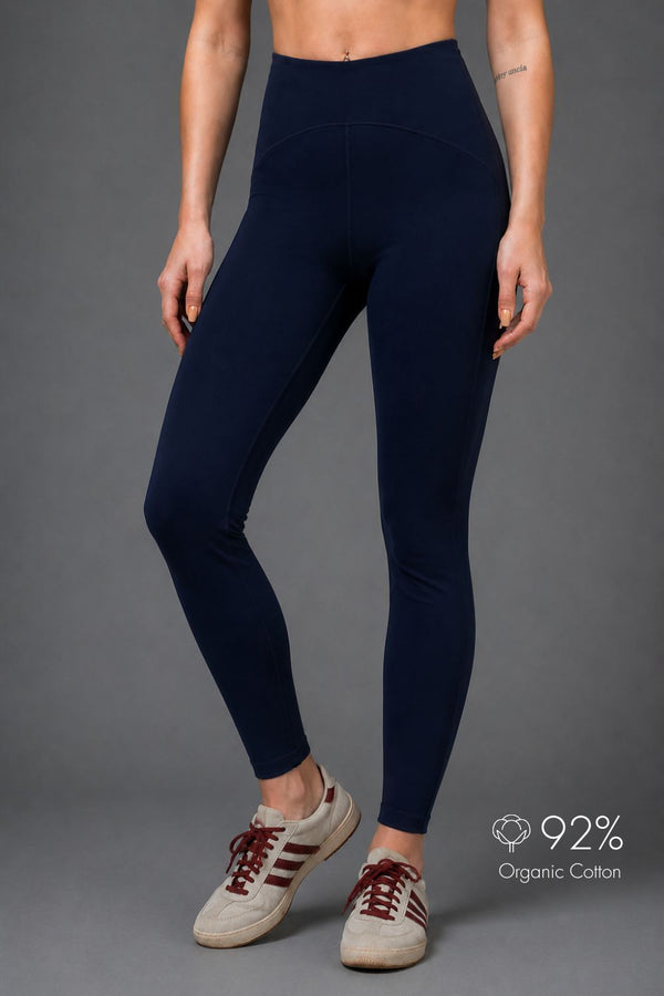 Organic Cotton High-Waist Leggings (Midnight Navy)