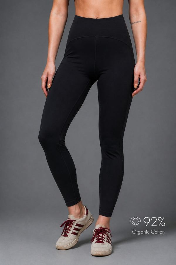 Organic Cotton High-Waist Leggings (Carbon Black)