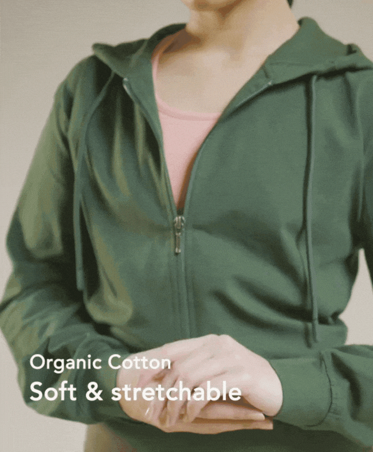 Women's Cropped Hoodie – Organic Cotton (Butterscotch)