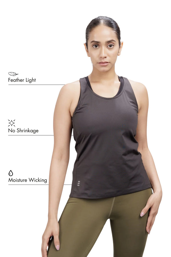 Bio Active Tank – EcoCiclo™ Biodegradable Polyester (Coal Grey)