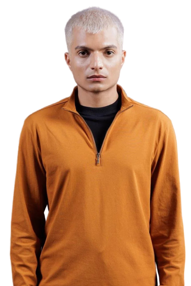 Quarter Zip Jacket (Raw Cinnamon)