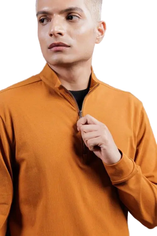 Quarter Zip Jacket (Raw Cinnamon)