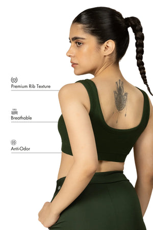 Bamboo Bra (Pine Green)