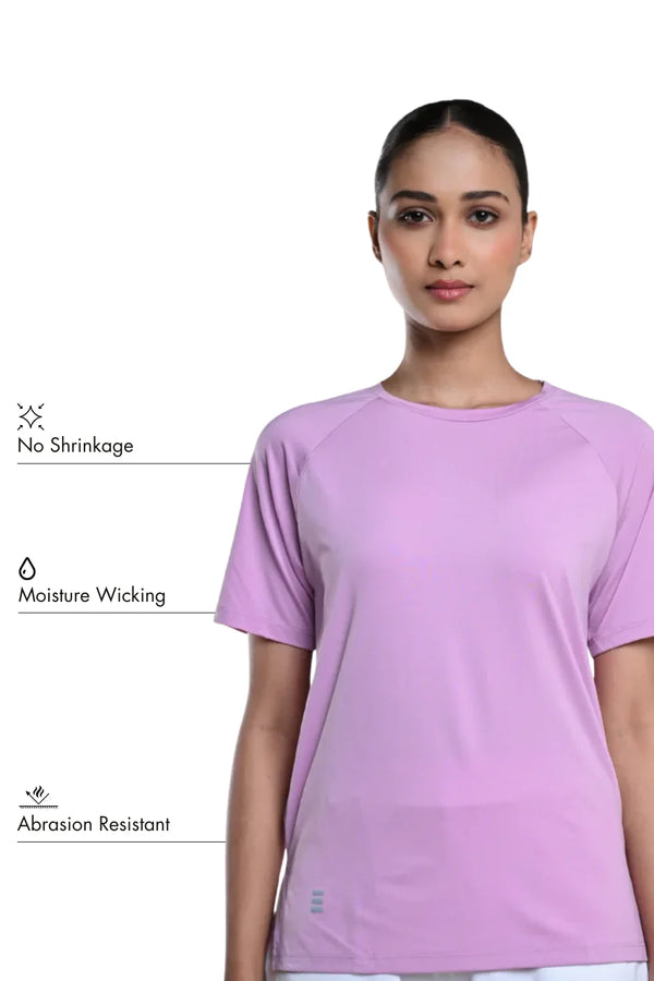 Bio Active Tee – EcoCiclo™ Biodegradable Polyester  (Lavender Haze)