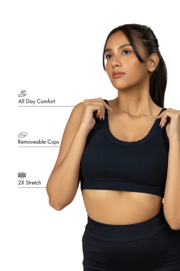 Bamboo Bra (Midnight Navy)