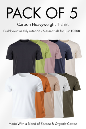 Carbon Heavyweight T-Shirt Pack of 5 (New Colours)